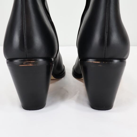 Calvin Klein Women's Fallone Mid-Calf Side-Zip Leather Black Boot Size 8 - Picture 8 of 12